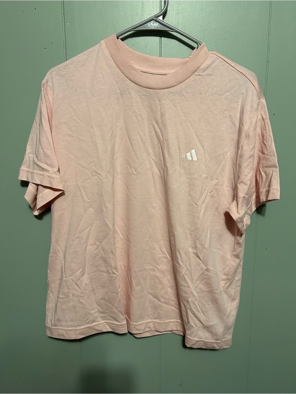 adidas Pale Pink Short Sleeve Logo Tee